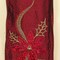 The Ribbon People Burgundy Red and Brown with Embroidered Poinsettia Wired Craft Ribbon 4&#x22; x 10 Yards